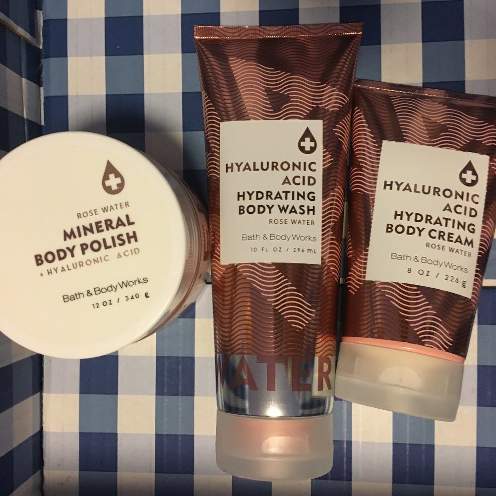 BATH & BODY WORKS HYALURONIC ACID ROSE WATER SET